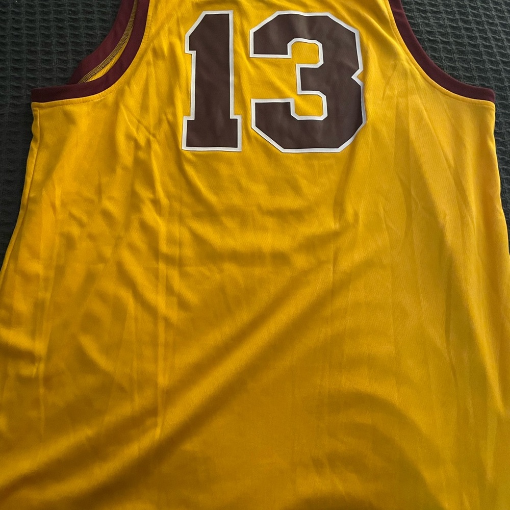 Vintage Yellow Basketball Jersey with Maroon Trim James Harden Arizona State
